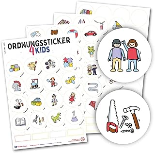 104 kindgerechte Aufkleber für Spielzeugkisten, Boxen & Möbel – Sorgen für Ordnung im Kinderzi…
