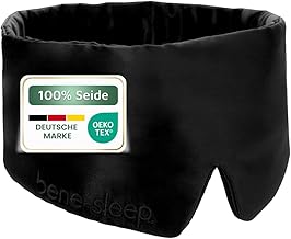Premium Seidenschlafmaske – 100% lichtdicht – Weiche Polsterung – Hautfreundlich Augenbrill…