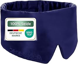 Premium Seidenschlafmaske – 100% lichtdicht – Weiche Polsterung – Hautfreundlich Augenbrill…