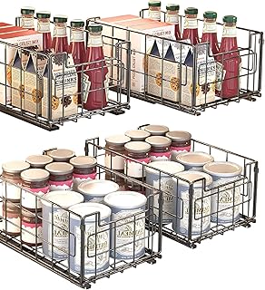 Teleskopschublade 2 Stück, Ausziehbare Schublade Küche Organizer Schrank, Erweiterbar Küchensc…