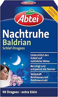 Abtei Nachtruhe Baldrian Schlaf-Dragees N – pflanzliches Arzneimittel für erholsamen und gesunde…
