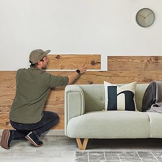 SUN WOOD Stick-it selbstklebende Holz Wandverkleidung im Altholz Design TIROL 02 – Wandpaneele zu…