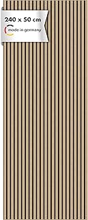 Momento Akustikpaneele Holz 240×50 cm – Made in Germany – Eiche Natur – Wandverkleidung Innen Wan…