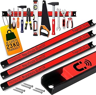 DEUBA® 3x Magnetleiste 60cm 23kg Tragkraft Magnetisch Werkzeugleiste Werkzeughalter Werkzeugwand…