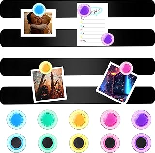 4 Stück Magnettafel Memotafel Selbstklebend 26 x 300 mm Schwarz Starke Magnetleisten Magnetleist…