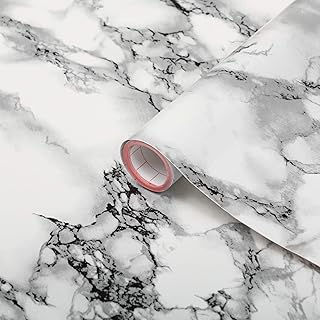 d-c-fix Möbel-Klebefolie Marmi Weiß Marmor-Optik 45 cm x 2 m – Möbelfolie Küchenfolie selbstk…