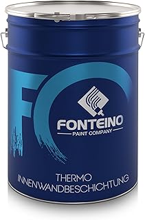 Fonteino Thermo Innenfarbe Energiesparfarbe Klimafarbe Wandfarbe Wandbeschichtung Weiß 10L