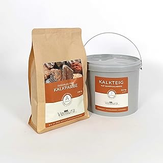 VeMura Kalkfarbe | Limewash, Kalkteig & Zuschlag für Kalkfarbe, Natürliche Wandbeschichtung fü…