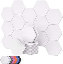 18 Stücke Hexagon Akustikplatten selbstklebend, TONOR Schallabsorber Schallschutz mit Hochdichte…