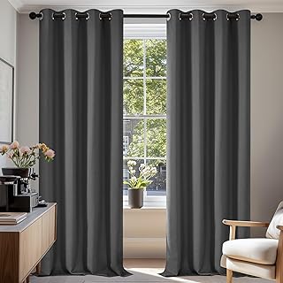 Deconovo Vorhänge Blickdicht Verdunklungsvorhänge Gardinen 2er Set H175 x B140 cm Wohnzimmer Cu…