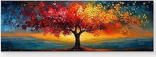 Leinwand Bilder Groß 120×30 cm XXL Wanddeko Wohnzimmer – Baum des Lebens Poster & Kunstdrucke Zi…