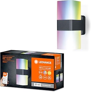 LEDVANCE Smarte LED Aussenleuchte für die Wand mit WiFi Technologie für Außen, RGB-Farben änd…